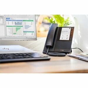 Poly CCX 505 IP Phone - Corded - Corded/Cordless - Bluetooth, Wi-Fi - Desktop, Wall Mountable - Black - 24 x Total Line - 