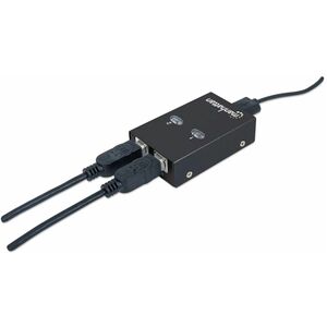 USB-A Automatic Sharing Switch, 2x USB-B Ports, 480 Mbps (USB 2.0), Dual Control (Auto-Sensing or Manual), Bus Powered, Hi