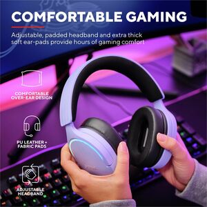 Trust Fayzo Kabel Über das Ohr, Kopfbügel Stereo Gaming-Earset - Lila - Binaural - Geschlossen - 20 Hz bis 20 kHz Frequenz