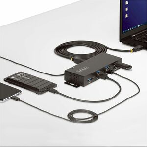 StarTech.com USB Hub - USB 3.2 (Gen 1) Type B - Wall/Desktop/DIN Rail Mountable - Black - TAA Compliant - UASP Support - 7