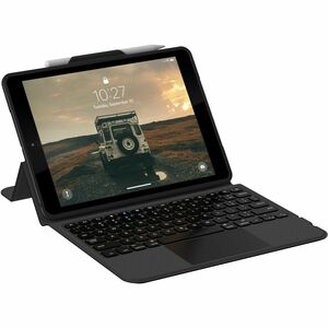Integrated Bluetooth Keyboard With Trackpad iPad 10.2" 7/8/9G Case - Black/Ash - Drop Resistant, Spill Resistant, Shock Re