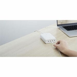 Belkin BoostCharge Pro 200W 4-Port USB-C GaN Charger - 200 W - 5 ft Cable - White