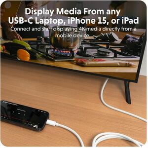 Hyper HyperDrive HD6007WHGL 2.50 m HDMI/USB-C A/V Cable - Cable for Audio/Video Device, USB Device, Monitor, Smartphone, T