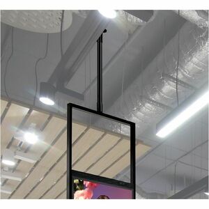 ProInstall System 2 Mounting Adapter for Digital Signage Display, Ceiling Mount, Pole - Black - 50 kg Load Capacity