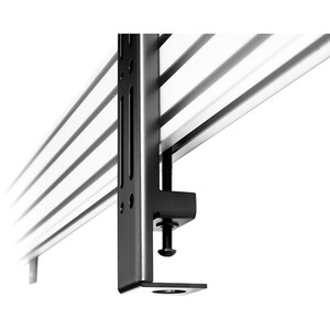B-Tech System X Mounting Arm for Wall Mount, Mounting Rail, Flat Panel Display - Black - Height Adjustable - 106.7 cm to 1