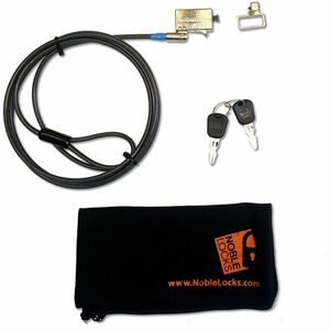 Noble Cable Lock For Tablet, Notebook - 1.83 m Cable - Master Keyed Lock - Silver - PVC Coated Braided Steel, Hardened Sta