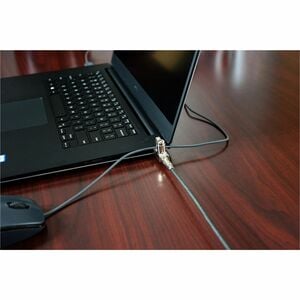 Noble NG04T Cable Lock For Notebook, Docking Station, Printer, Projector - 1.80 m Cable - Patented T-bar/Key Lock - Silver