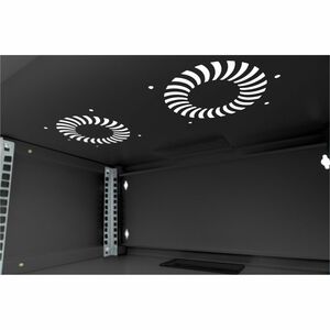 Digitus 4U Wall Mountable Enclosed Cabinet Rack Cabinet for Networking270 mm Rack Depth - Black - Glass, Sheet Steel - 60 