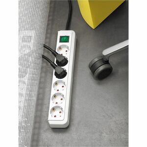 Brennenstuhl Eco-Line Steckdosenleiste - Winkelsteckverbinder - 6 x Wechselstrom - 3 m Kabel - 230 V AC Voltage - 3,50 kW 