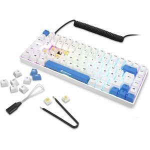 Sharkoon Skiller SGK50 S3 Gaming-Tastatur - Kabel Konnektivität - USB-Typ C Schnittstelle - RGB LED - Deutsch - Weiß - Mec