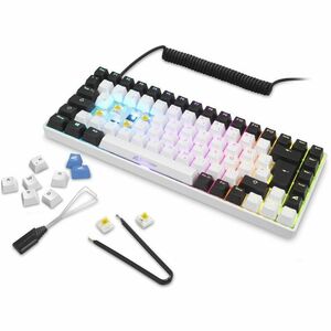Sharkoon Skiller SGK50 S3 Gaming-Tastatur - Kabel Konnektivität - USB-Typ C Schnittstelle - RGB LED - Deutsch - Weiß - Win