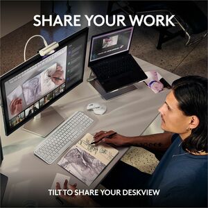 Logitech MX Brio Ultra HD 4K Collaboration and Streaming Webcam, 1080p at 60 FPS, Dual Noise Reducing Mics, Show Mode, USB