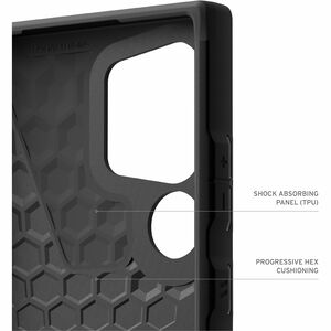 Urban Armor Gear Civilian Rugged Case for Samsung Galaxy S24 Ultra Smartphone, Stylus - Dynamic Hexagon - Black - Shock Ab