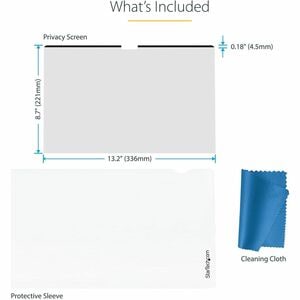 StarTech.com Anti-glare Privacy Screen Filter - 1 - For 38.1 cm (15") LCD MacBook Air - Blue Light Reduction - Fingerprint