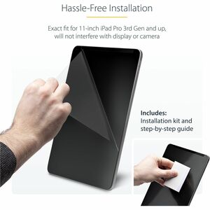 StarTech.com Plastic Anti-glare Privacy Screen Filter for iPad Pro - Black - 1 - For 27.9 cm (11") LCD iPad Pro - Blue Lig