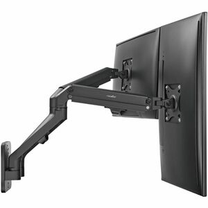 Rocstor ErgoReach Mounting Arm for Monitor, Display - Black - Landscape/Portrait - 2 Display(s) Supported - 17" to 27" Scr