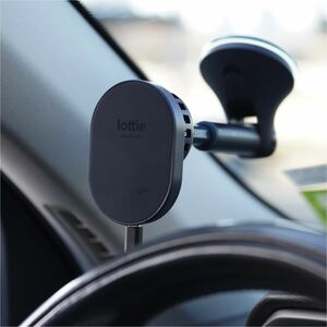 iOttie Velox Induction Charger - Black - For iPhone - Input connectors: USB - Windshield Mounting, Magnetic, MagSafe Techn