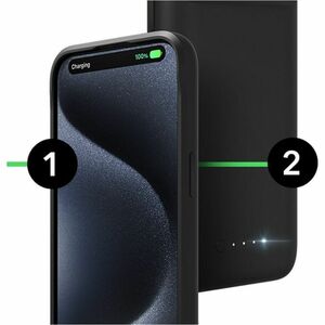 Mophie Juice Pack Mini Case for Apple iPhone 15 Pro Max, iPhone 15 Pro, iPhone 15 Smartphone - Black - Scratch Resistant, 