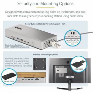 StarTech.com Thunderbolt 4 Docking Station für Smartphone, Lautsprecher, Headset, Monitor, Tablet, Notebook - Ladefunktion
