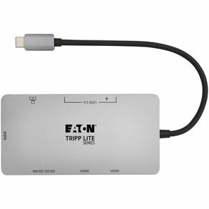 Station d'accueil Tripp Lite series U442-DOCK8G-GG USB Type C pour Moniteur, TV, Notebook, Smartphone, Ordinateur de burea