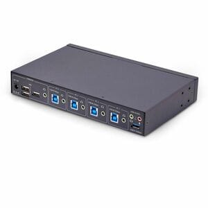 StarTech.com KM-Switchbox - TAA-konform - 4 Computer - 1 Lokaler Benutzer(n) - 9 x USB - USB 2.0DisplayPort - Desktop