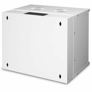 Digitus SOHO PRO 9U Wandmontierbar Geschlossener Schrank Rackschrank für Networking327 mm Rack Depth - Hellgrau - Glas, St