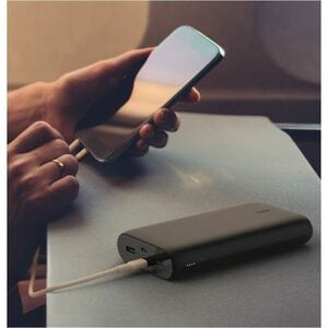 Belkin BoostCharge Power Bank - Black - For Smartphone, iPhone - 2 x Type-A 12W, 2 x Type-C 20W - 26000 mAh - 4 x USB - Black
