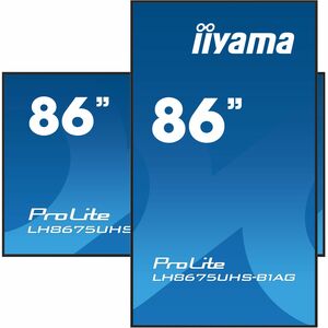 iiyama ProLite LH8675UHS-B1AG 217,4 cm (85,6 Zoll) 4K UHD LCD Digital-Signage-Display - 24 Stunden/7 Tage Betrieb - IPS-Te