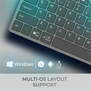 Adesso EasyTouch 7000 Multi OS Bluetooth Scissor Switch Keyboard with CoPilot AI Hotkey - Wireless Connectivity - Bluetoot