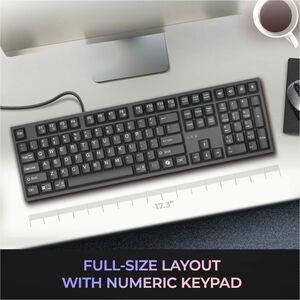 Adesso Multi-OS Mechanical Keyboard With CoPilot AI Hotkey - Cable Connectivity - USB Interface - 104 Key(s) - Multimedia,