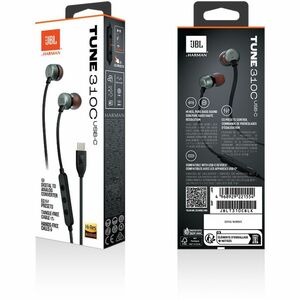 JBL Tune 310C USB-C Wired Hi-Res In-Ear Headphones - Stereo - USB Type C - Wired - 16 Ohm - 20 Hz to 40 kHz - Earbud - Bin