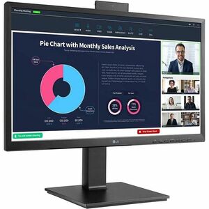 LG 24BP75CP-B 24" Class Webcam Full HD LCD Monitor - 16:9 - 60.5 cm (23.8") Viewable - In-plane Switching (IPS) Technology