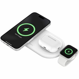 Belkin BoostCharge Pro Induction Charger - White - For Qi2-enabled Device, iPhone - Input connectors: USB - Fast Charging,