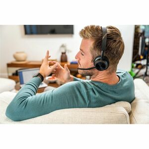 Poly Voyager 4300 UC 4310 Kabel/Kabellos Kopfbügel, Auf den Ohren Mono Headset - Schwarz - Siri, Google Assistant - Monaur