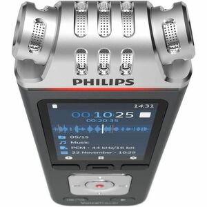 Philips VoiceTracer Audio Recorder - [Built-in] Microphone, Speaker - Omni-directional Microphone - 8 GB Flash Memory - mi