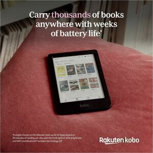 Lettore di testo digitale Kobo Clara Colour - Nero - 12000 Libro(i) - 16 GB Flash - 15,2 cm (6") Display - Touchscreen - 1