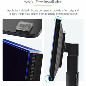 StarTech.com Acrylic Privacy Screen Filter - Black - 1 - For 68.6 cm (27") Widescreen LCD Monitor - 16:9 - Blue Light Redu