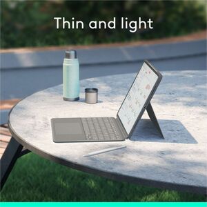 Logitech Combo Touch iPad Air 13-inch (M2 & M3)(2024 & 2025) Keyboard Case - Detachable backlit keyboard, Oxford Grey - Sc