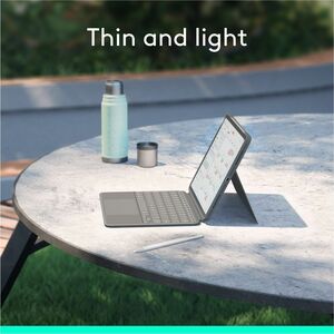 Logitech Combo Touch iPad Air 11-inch (M2 & M3), iPad Air (5th gen) Keyboard Case - Detachable backlit keyboard with kicks