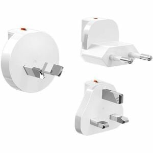 STM Goods 65W three port (USB-C x2 & USB-A) power adapter (univ) - white - 65 W - United States, Australia, Europe - White