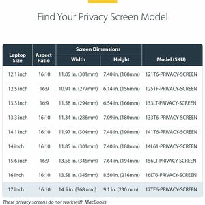 StarTech.com 17-inch 16:10 Flip-Up Privacy Screen with Touch, Anti-Glare Blue Light Filter, Laptop Monitor Screen Protecto