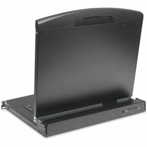 Digitus LCD Rack Console KVM Switch - Jet Black - 48.3 cm (19") LCD - HD - 1920 x 1080 - 3 x USB - 8 x VGA - Keyboard - To
