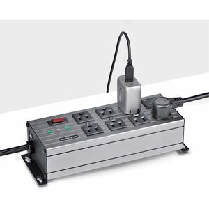 StarTech.com 8-Outlet Industrial Power Strip 125V/15A, EMI/RFI Isolation, Surge Protection, Mountable PDU, 12ft NEMA 5-15P