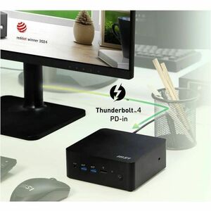 MSI Cubi NUC 1M Cubi NUC 1M-037ES Desktop AI Computer - Intel Core 3 100U - 8 GB - 256 GB SSD - Mini PC - Black - Intel Ch
