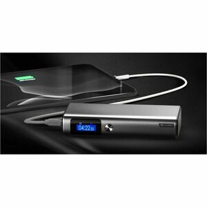 Alogic Stromspeicher - Schwarz Silber - für MacBook Pro, MacBook, Notebook, Smartphone, Tablet-PC, Ohrhörer, Gaming-Gerät,