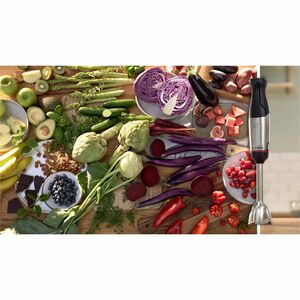 Frullatore a mano Bosch ErgoMaster - Con dorsi plastici, Acciaio inox - 1000 W - 1,40 m - Acciaio inox, Nero