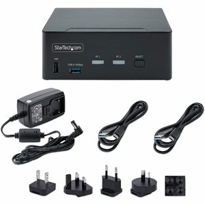 StarTech.com Digital und Analog KVM-Switchbox - TAA-konform - 2 Computer - 1 Lokaler Benutzer(n) - 8K, 4K - 7680 x 4320 - 