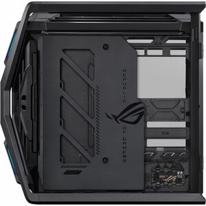 ROG Hyperion GR701 BTF Edition E-ATX computer case motherboard hidden connectors design support 420 mm dual radiator suppo