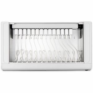 Rocstor Volt Volt C14 PRE-WIRED65 Charging Cart - Steel - 16.10" Width x 30" Depth x 16.20" Height - Silver - For 14 Devic