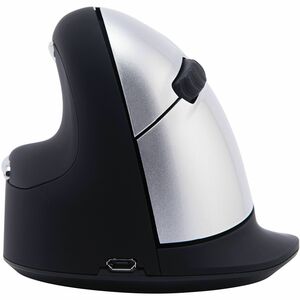 R-Go HE Vertical mouse Rato - USB tipo A - Ótico - 5 Taste(n) - Preto - Sem fios - 10 m - 2,40 GHz - Recarregável - 2400 d